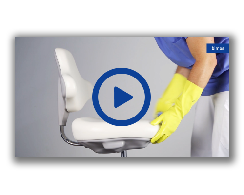 Bimos Erklärvideo zum Thema Reinigung und Desinfektion von Laborstühlen